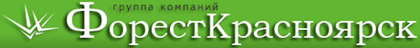 логотип дома из оцилиндрованного бруса ООО Форест Красноярск